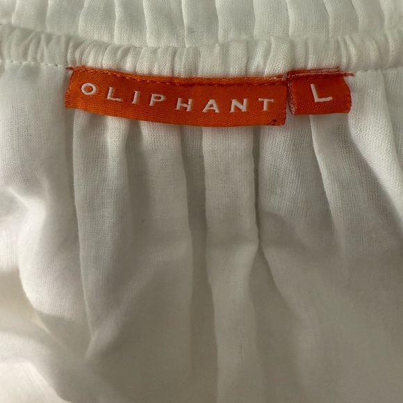 OLIPHANT WHITE BLUE EMBROIDERED TUNIC DRESS SIZE L - Picture 3 of 11